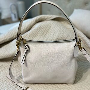 Coach Cream Leather Shay Shoulder Bag